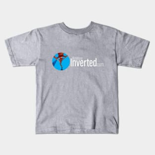 We Were Inverted Logo | Blue Circle | White Text Kids T-Shirt